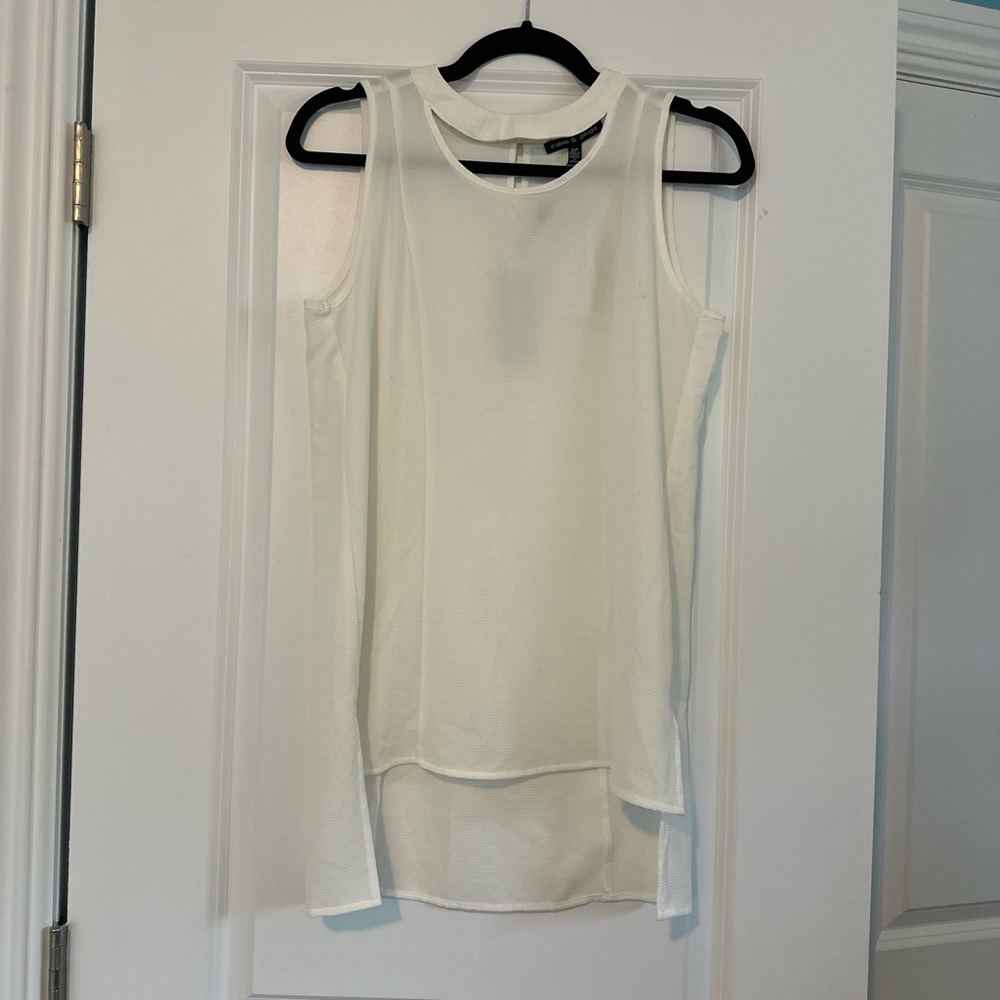 Cable & Gauge Cream Asymmetrical Tank Top